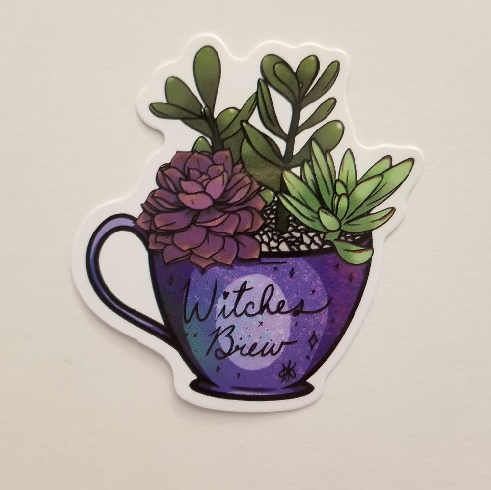 10/$10 Witches Brew Succulent Sticker